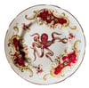 Red floral Octopus plate