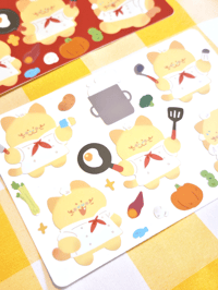 Image 2 of Chef Cat Vinyl Sticker Sheet