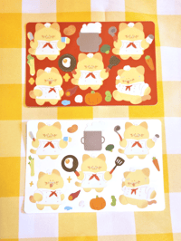 Image 3 of Chef Cat Vinyl Sticker Sheet