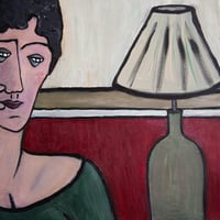 Image 3 of La dame en velour vert et son verre