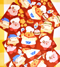 Image 1 of Kirby Cafe Vinyl Sticker Sheet