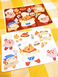 Image 2 of Kirby Cafe Vinyl Sticker Sheet