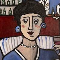 Image 2 of La femme au verre à moitié plein