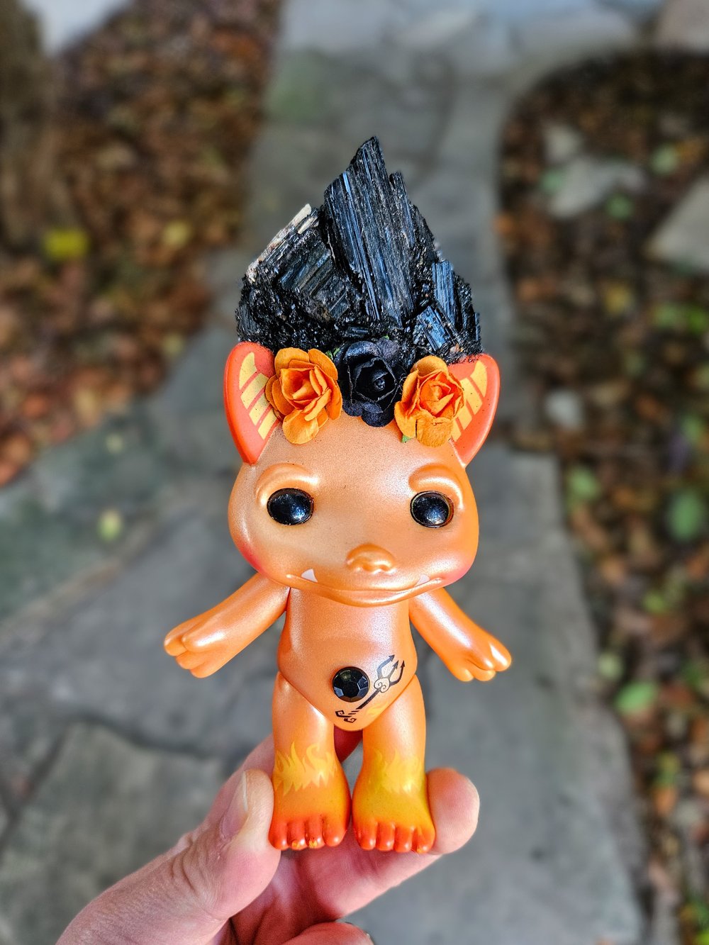 Lil'D - Black Tourmaline with Pitchfork Zelf 6"