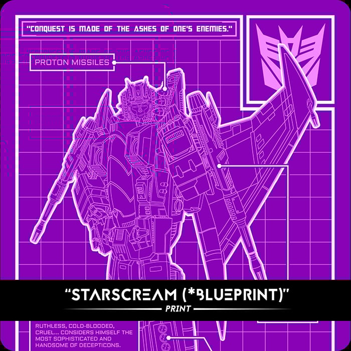 Starscream (Blueprint) - Print