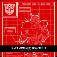 Image 1 of Cliffjumper (Blueprint) - Print