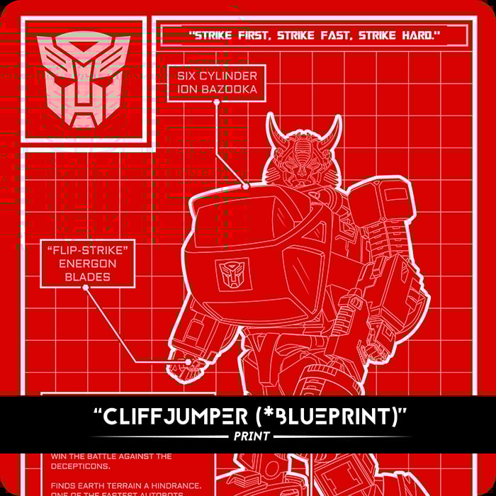 Cliffjumper (Blueprint) - Print