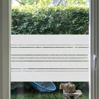 Image 1 of Fensterfolie Streifen, Milchglasfolie Streifen, Sichtschutzfolie Fenster Motiv