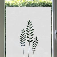 Image 1 of Fensterfolie Sichtschutz Motiv Zweige, Fensterbild mit Zweigen, Blickschutz Balkontür