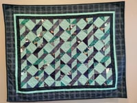 Image 1 of Navy & Sky Blue Quilt 
