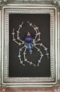 Image of Blue Beaded Spider Pendant