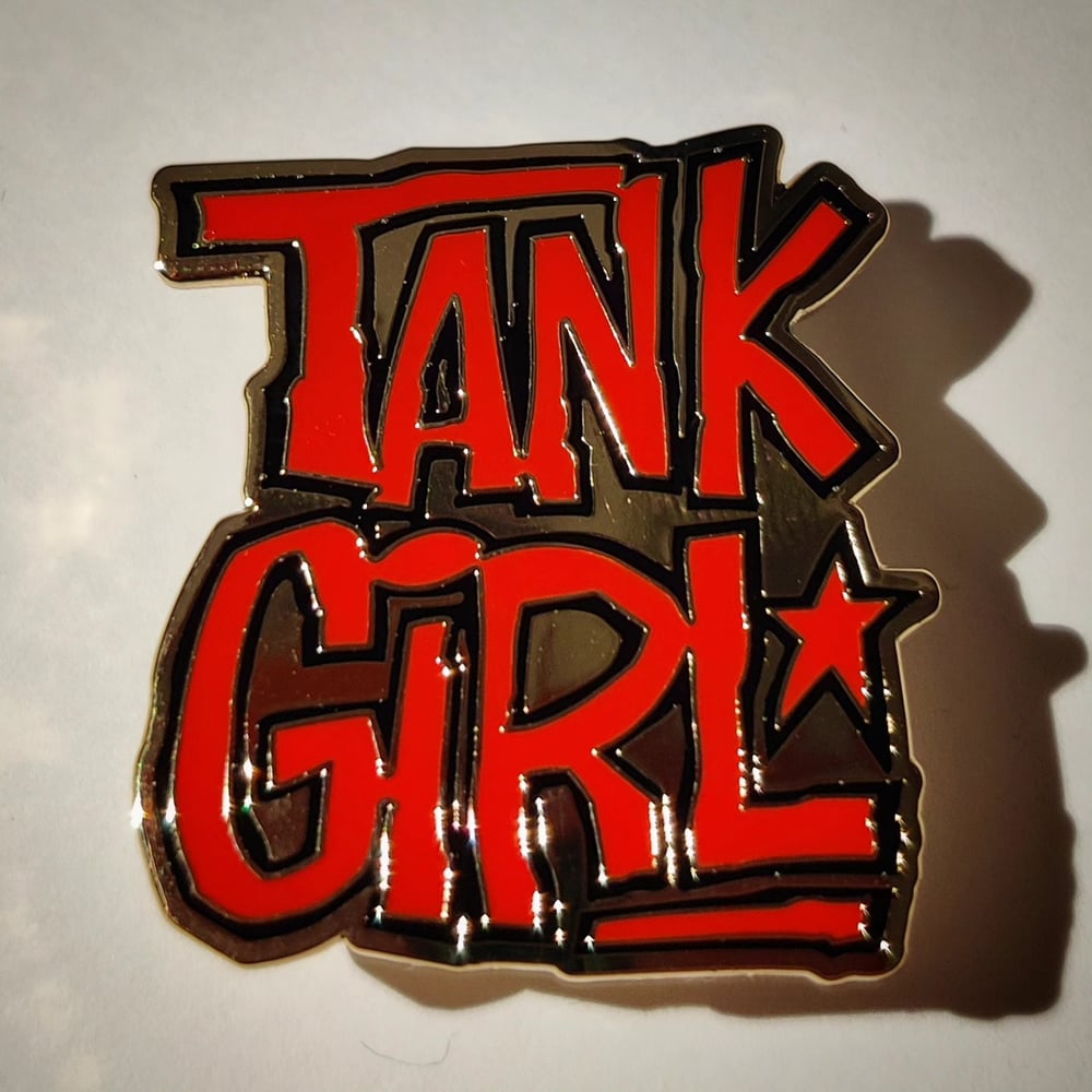 Image of TANK GIRL 1990's LOGO ENAMEL PIN BADGE