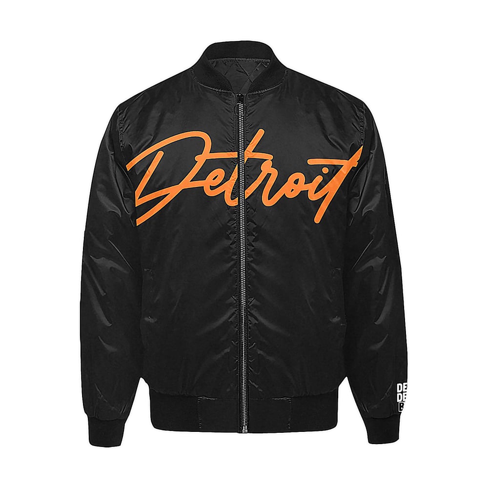 Image of Printed Detroit Bomber Jacket Orange