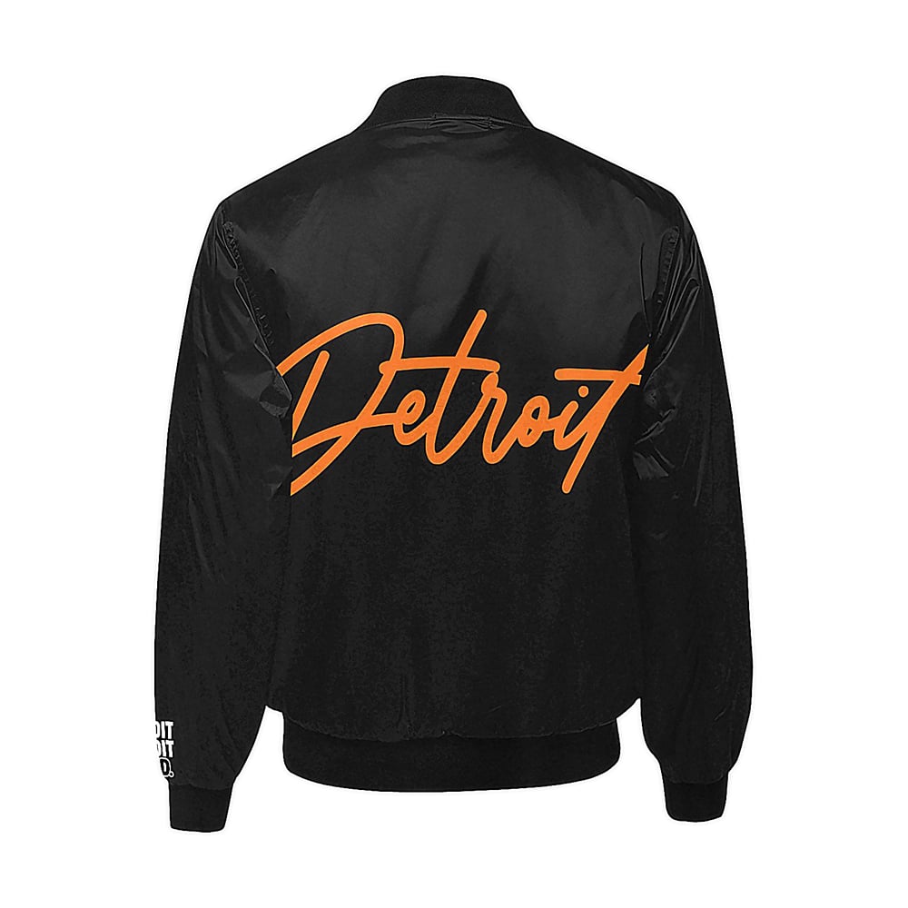 Image of Printed Detroit Bomber Jacket Orange