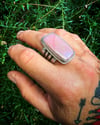 WL&A Handmade Heavy Ingot "Cuatro" Pink Opal Ring - Size 12