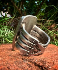 Image 5 of WL&A Handmade Heavy Ingot "Cuatro" Pink Opal Ring - Size 12
