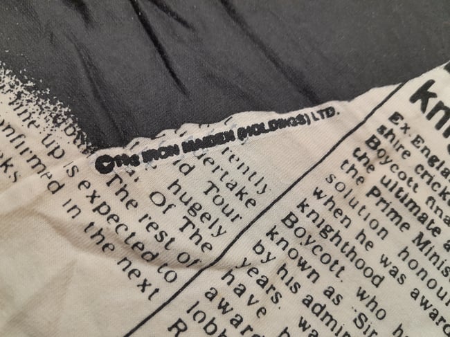 1992 Iron Maiden Tshirt