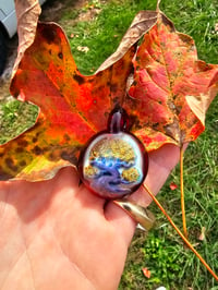 Image 1 of Bonsai tree pendant backed with pomegranate ❤️🌳