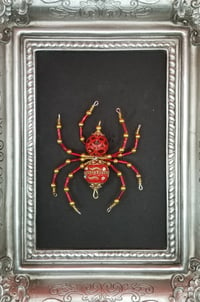 Image of Red Beaded Spider Pendant