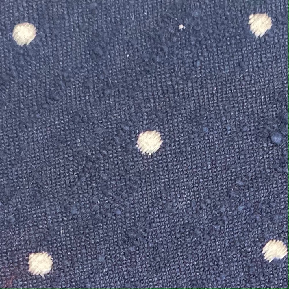 Image of Silk Shantung Polka Dot Navy & White