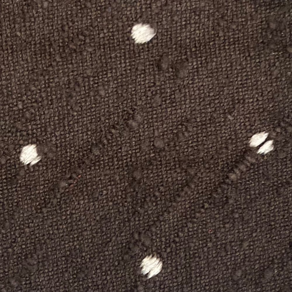 Image of Silk Shantung Polka Dot Brown & White