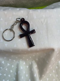 Image 1 of Dark Purple Ankh Keychain