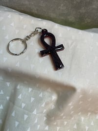 Image 2 of Dark Purple Ankh Keychain