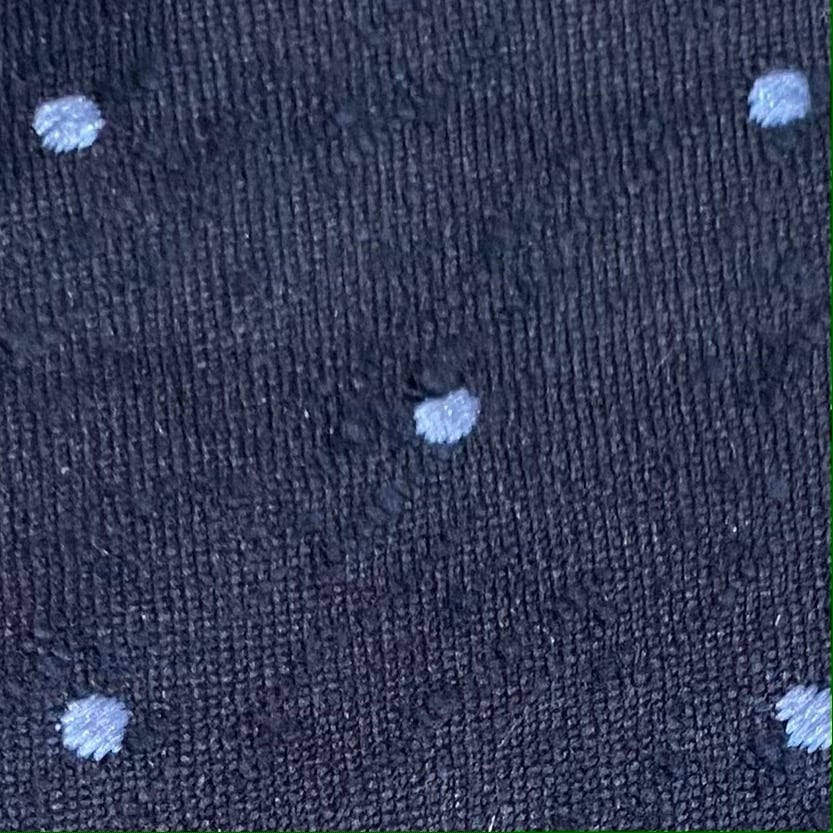 Image of Silk Shantung Polka Dot Navy Blue & Baby Blue