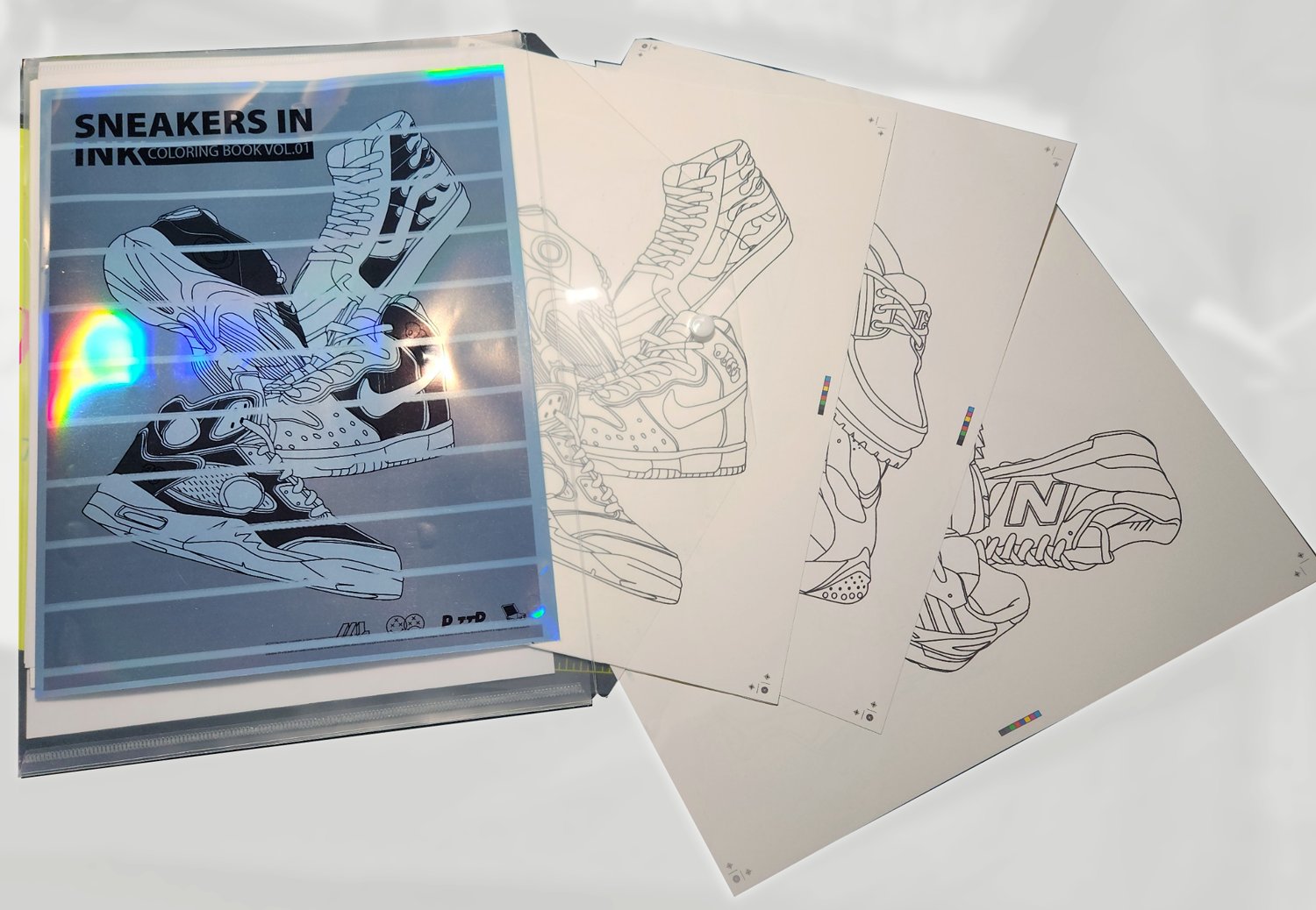 Image of Sneakers In Ink Vol.01  - Coloring Book Physical + Digital