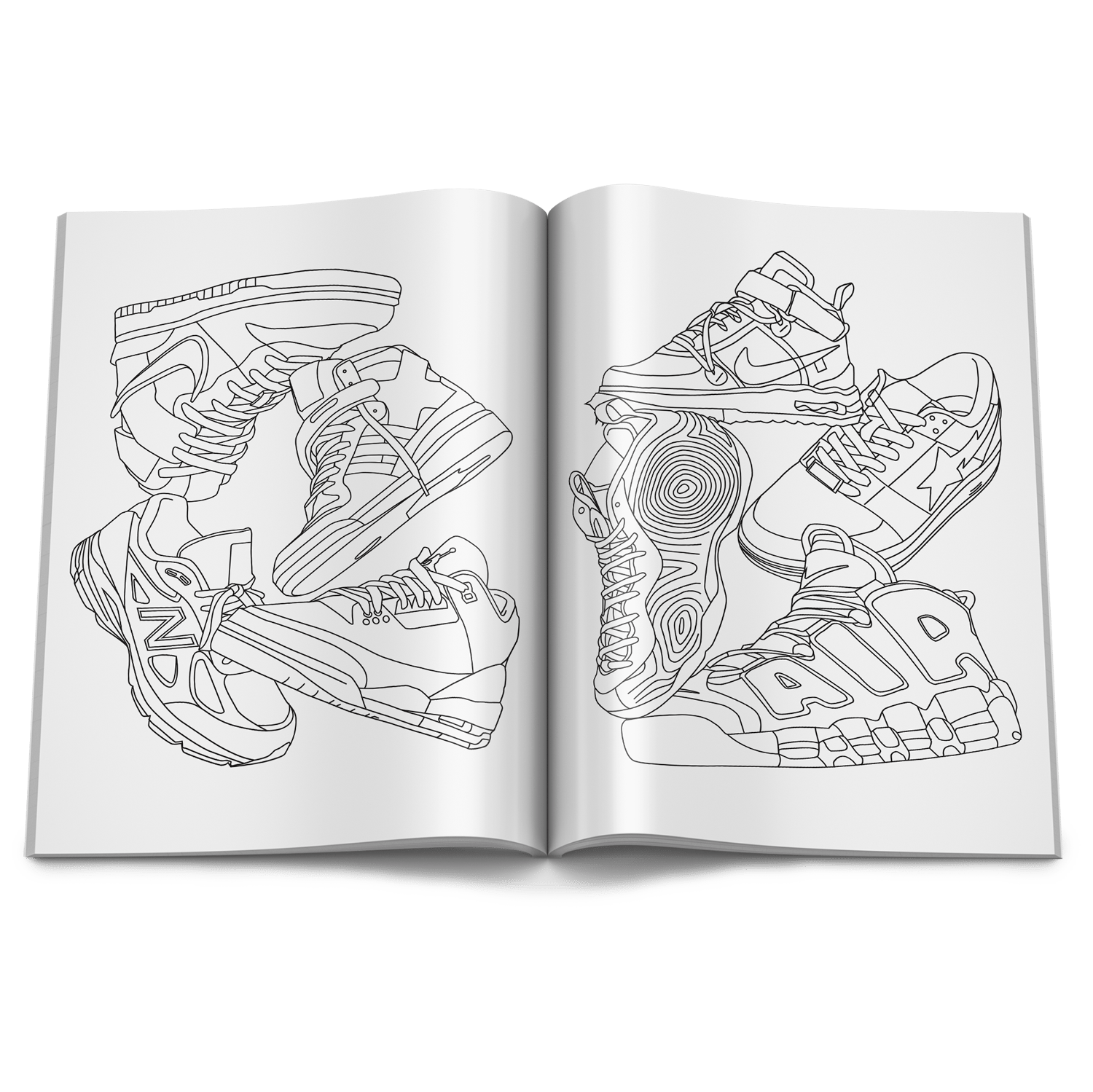 Image of Sneakers In Ink Vol.01  - Coloring Book Physical + Digital