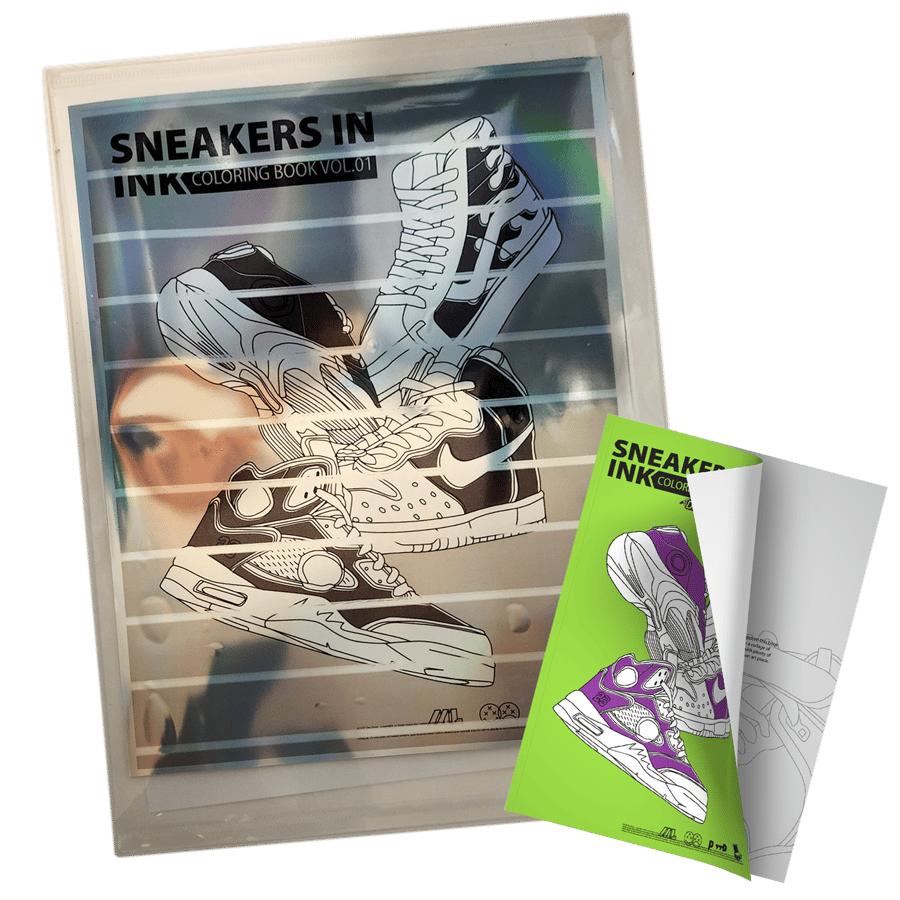 Image of Sneakers In Ink Vol.01  - Coloring Book Physical + Digital
