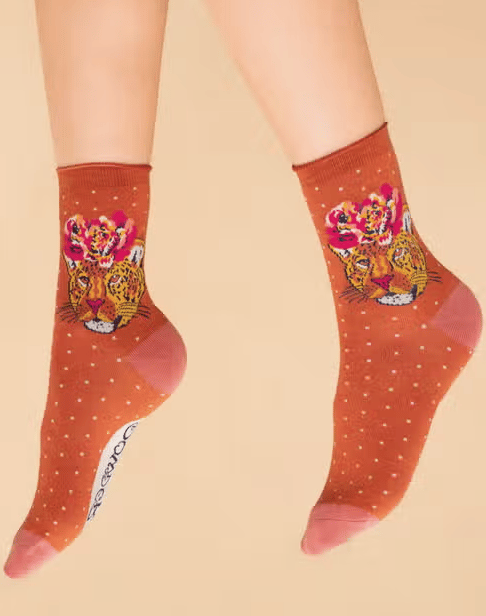 Image of Sassy Leopard Crew Socks