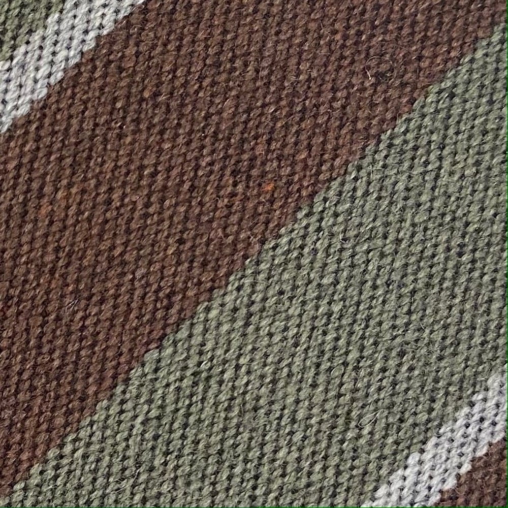Image of Brown Green Grey Multi Stripe