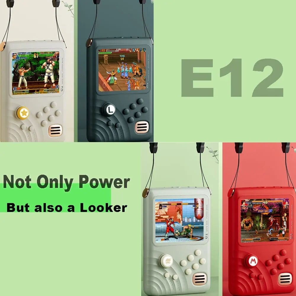 2023 New Mini Game Power Bank Portable Retro handheld Game Console With a 1000 Throwback Games