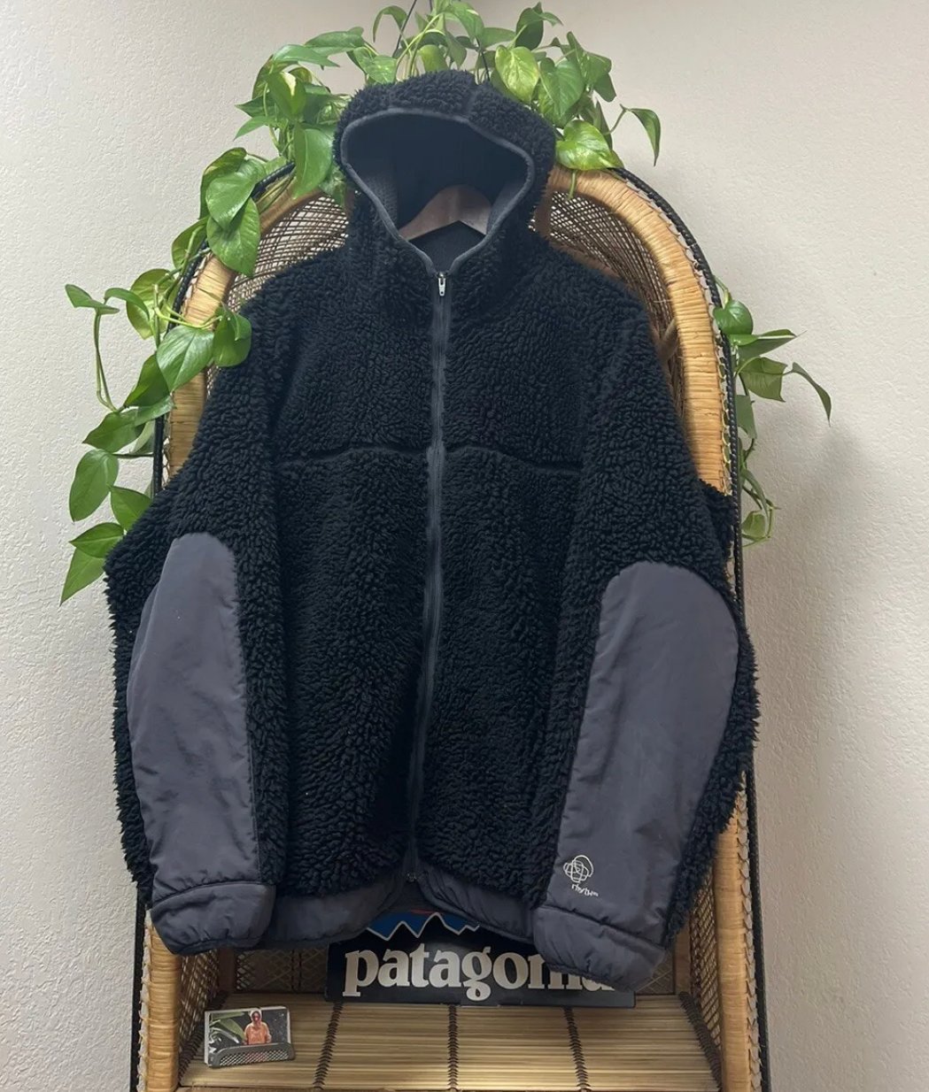 Image of Vintage Patagonia Deep Pile Rhythm Jacket Large Black 