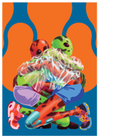 Froggies Hug Poster