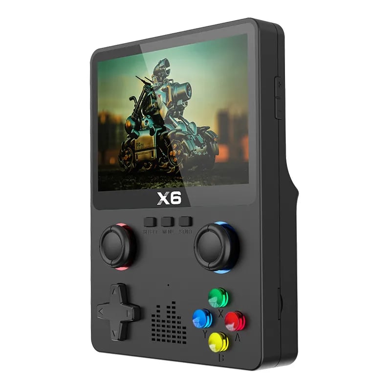 2023 New X6 3.5Inch IPS Screen Handheld Game Player Dual Joystick 11 Simulators GBA Video Game