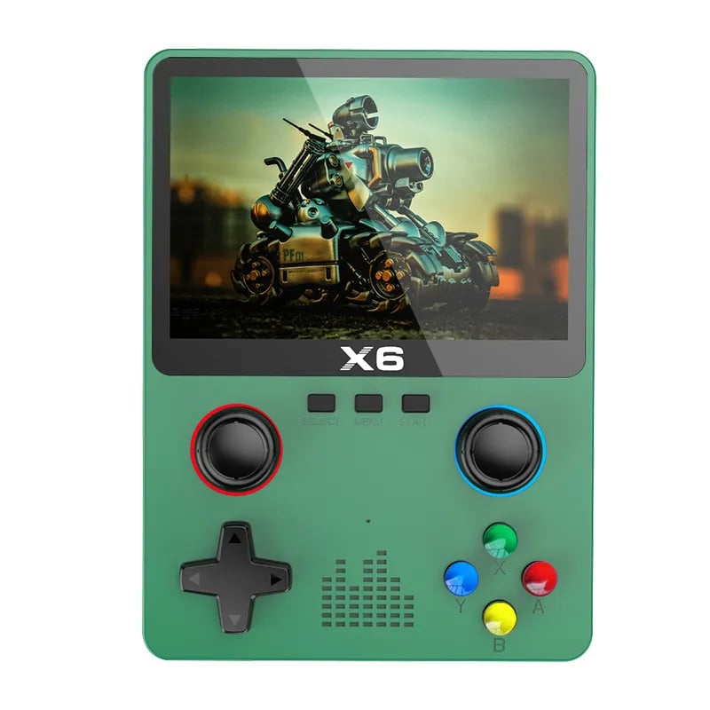 2023 New X6 3.5Inch IPS Screen Handheld Game Player Dual Joystick 11 Simulators GBA Video Game