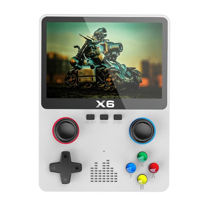 2023 New X6 3.5Inch IPS Screen Handheld Game Player Dual Joystick 11 Simulators GBA Video Game