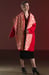 Image of Shibori Red Shawl Collar Coat