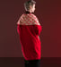 Image of Shibori Red Shawl Collar Coat