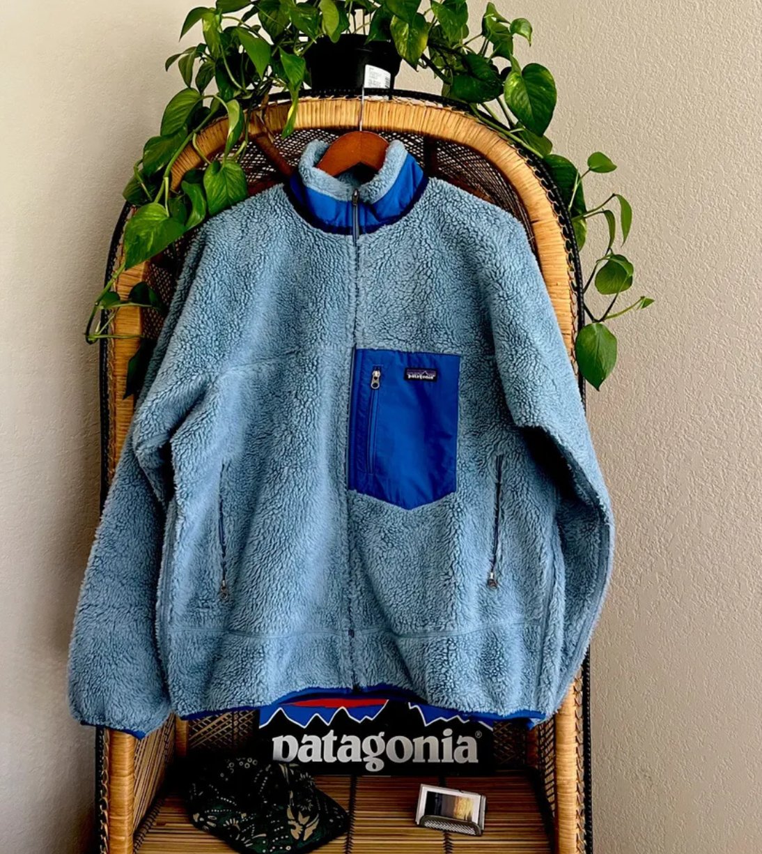 Image of Rare Vintage Patagonia Baby Blue Retro X Jacket Mens L