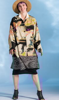 Image 1 of Cranes Over Ocean Oversize Coat