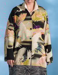 Image 2 of Cranes Over Ocean Oversize Coat