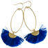 PARADISO - Gold Caprioska Tassel Earrings - Island Blue Image 2