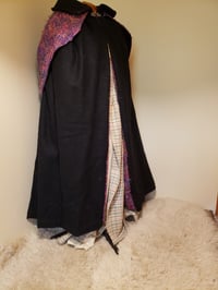 Black Cloak with Multicolor Interior