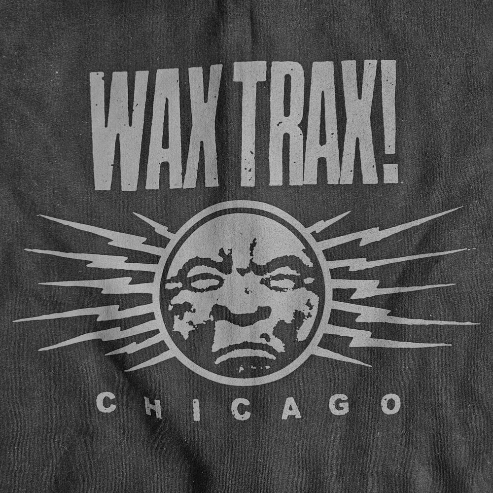 WAX TRAX! - Zip Hoodie / Moon Bolt - Grey