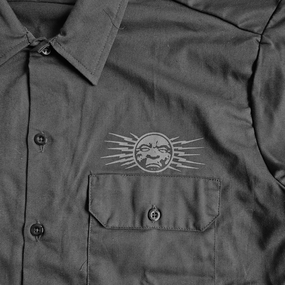 WAX TRAX! - Dickies Shirt / Moon Bolt Logo - LIMITED