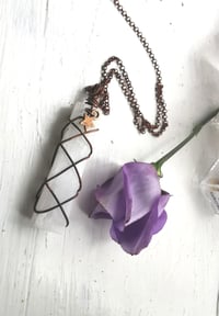Image 4 of Selenite wand copper  pendant