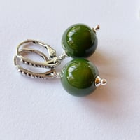 Image 1 of Earrings - Olive Rounds